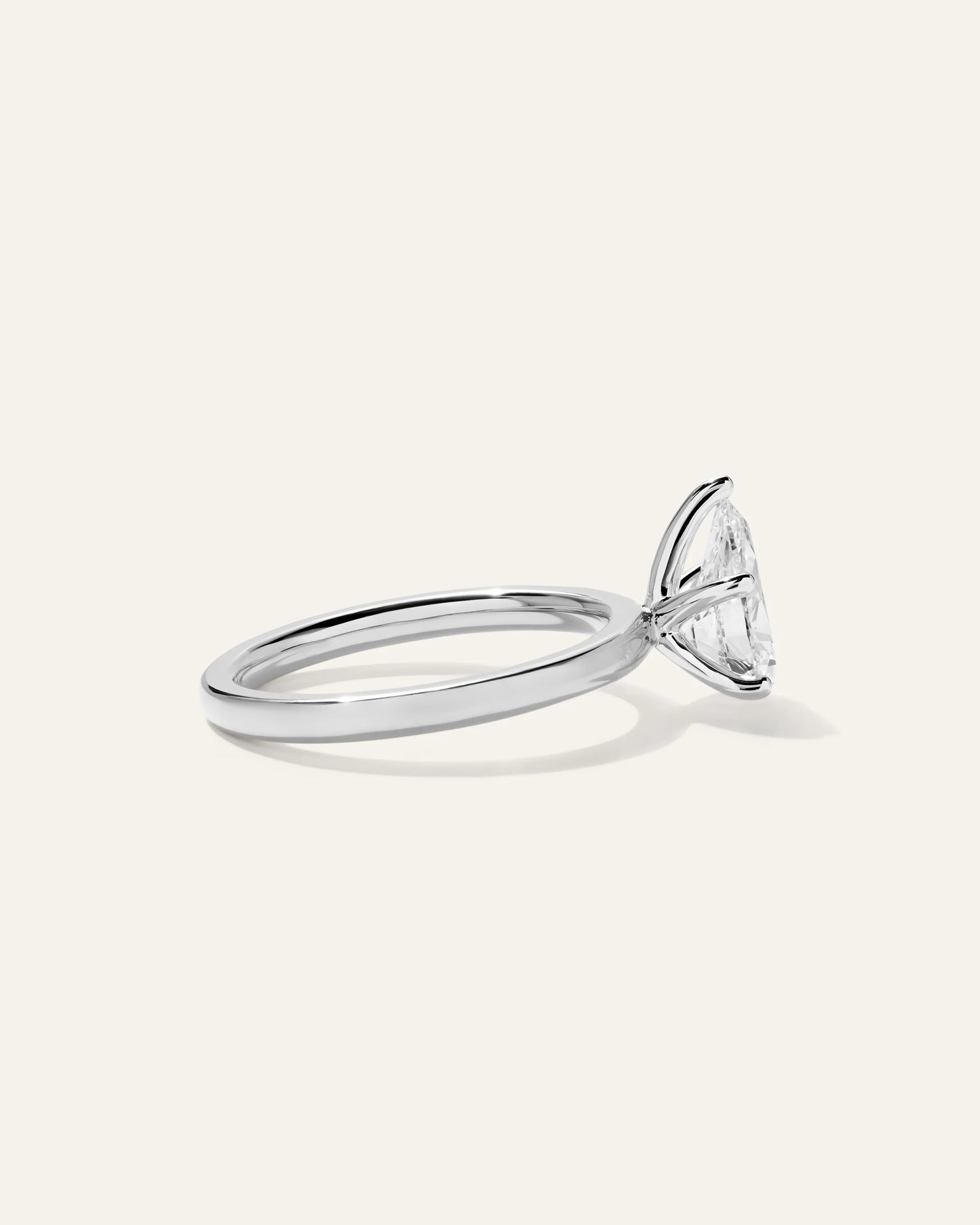 Lab Grown Diamond Pear Comfort Fit Engagement Ring - 1.5ct - 4 / Yellow Gold