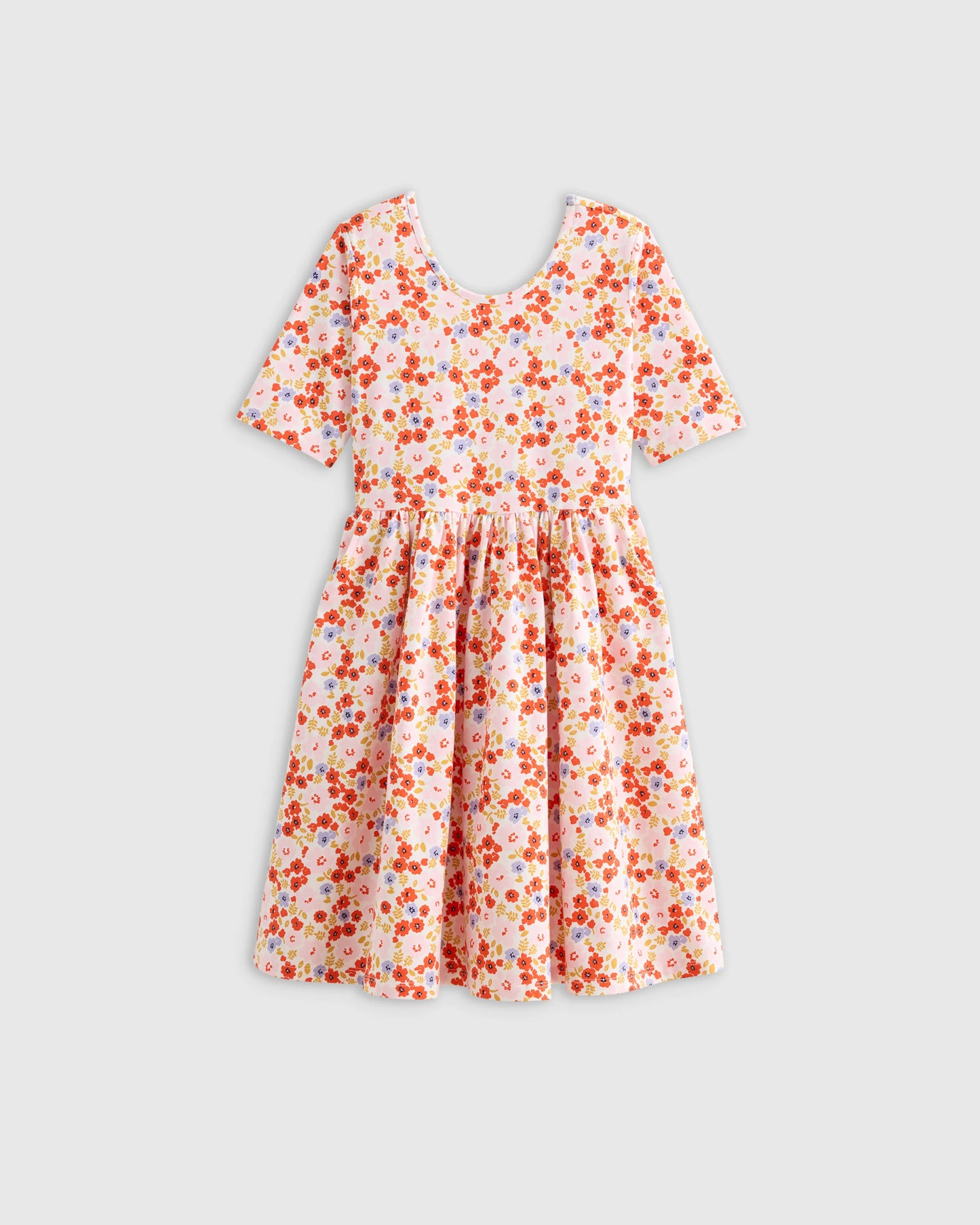 Organic Cotton Skater Dress - 6 / Sweet Cherries