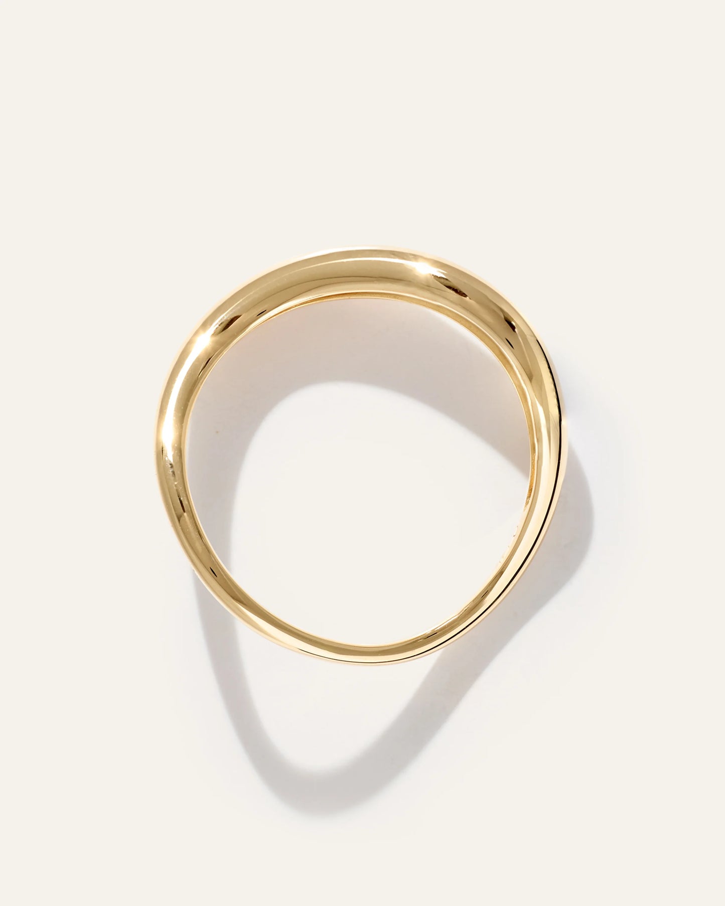 14K Gold Wave Ring - 5 / Yellow Gold