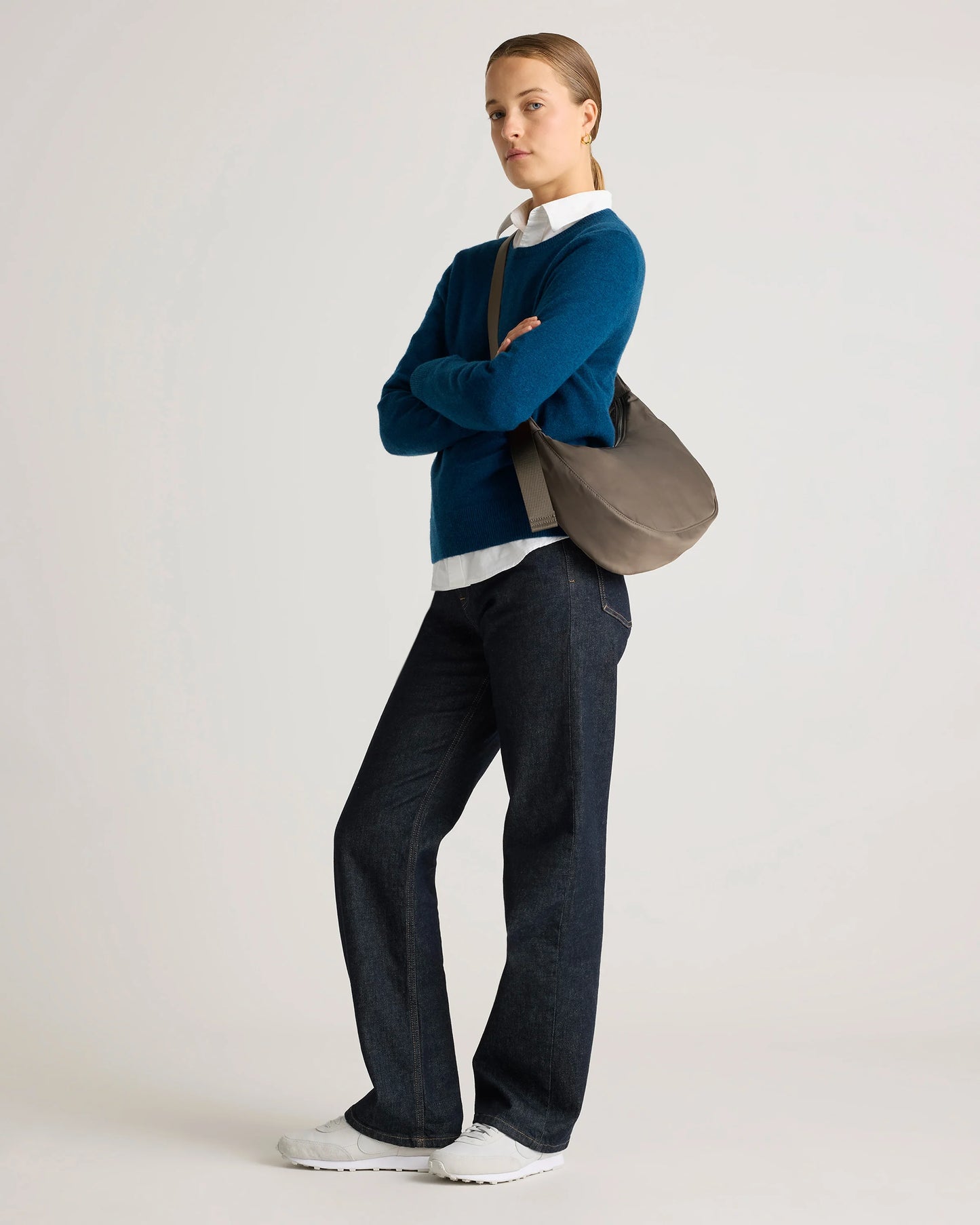 Revive Nylon Crescent Shoulder Bag - One Size / Olive