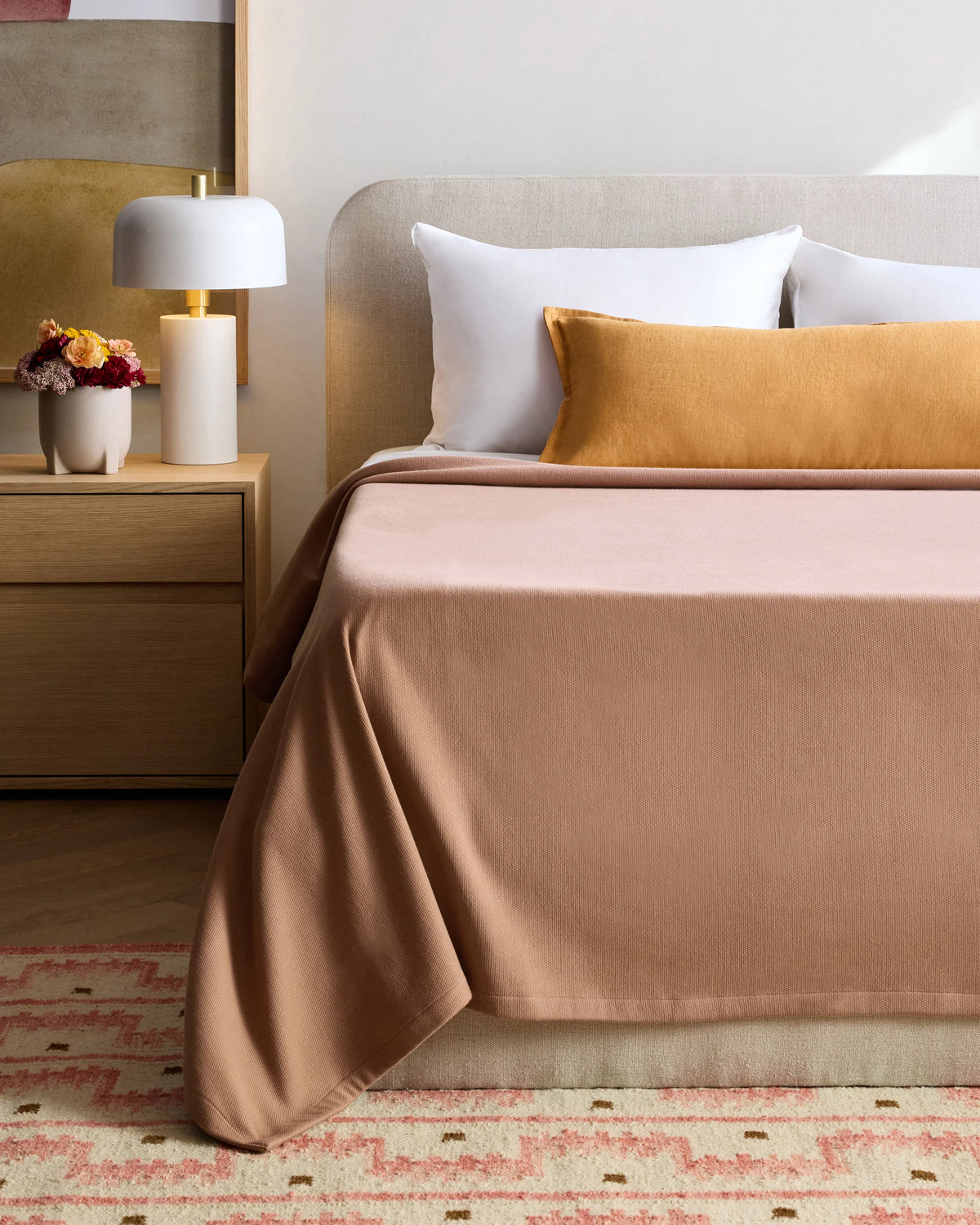 Luxury Organic Cotton Bed Blanket - Twin / White