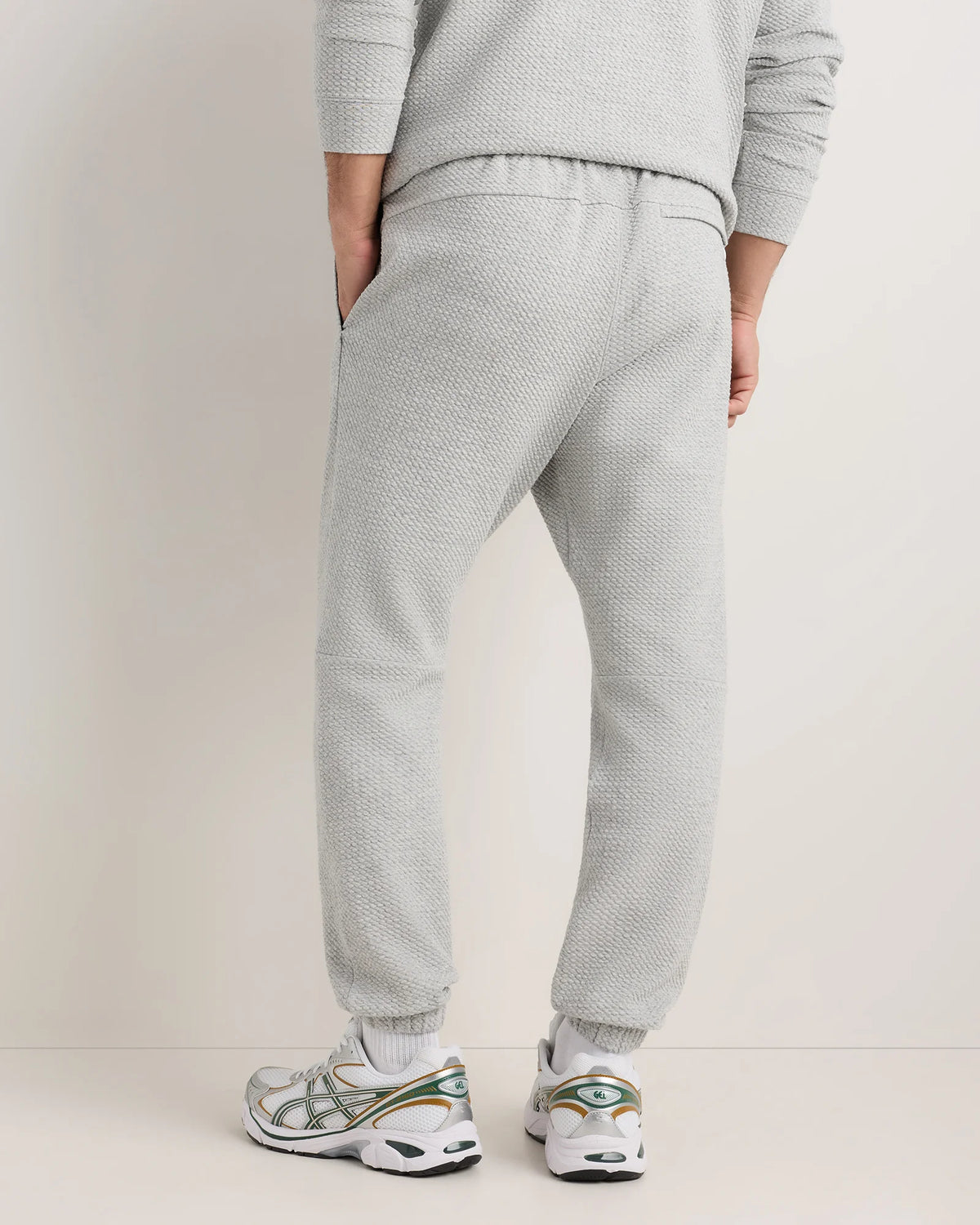 Waffle Knit Joggers - S / Heather Grey
