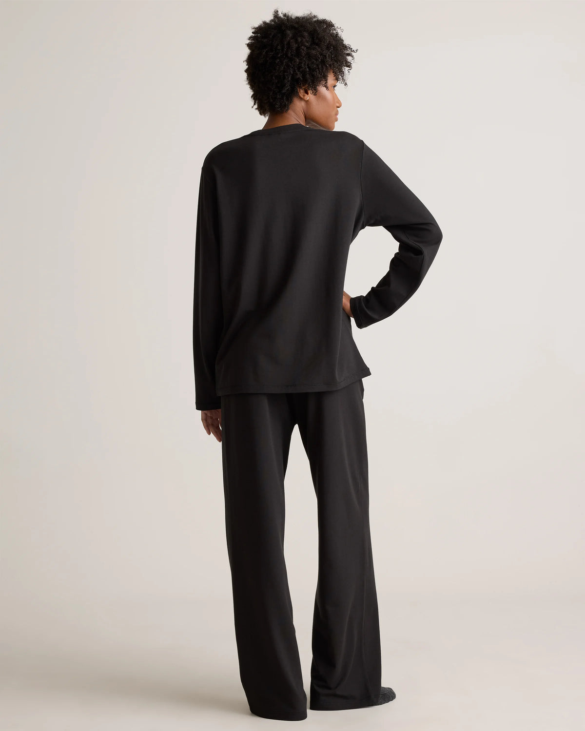 Dream Lounge Oversized Long Sleeve Pajama Set - XS / Light Heather Grey