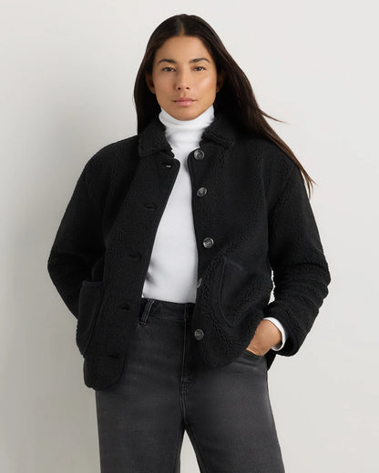 Sherpa Barn Jacket - XS / Camel/Black