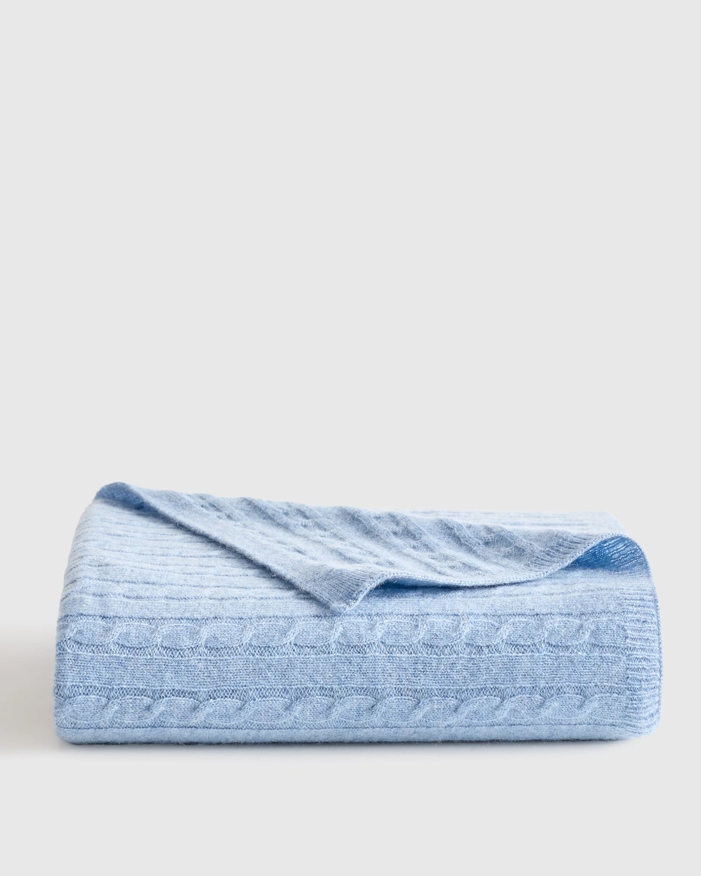 Mongolian Cashmere Cable Knit Baby Blanket - One Size / Teak