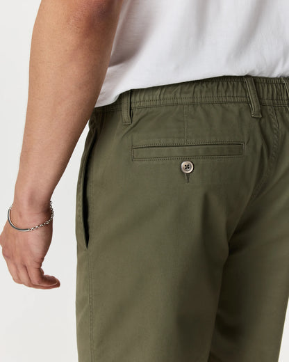 Organic Stretch Cotton Pull On Chino Shorts - 7" - XS / Sand Dune