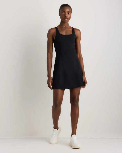 Power-Up Square Neck Dress - XS / Black