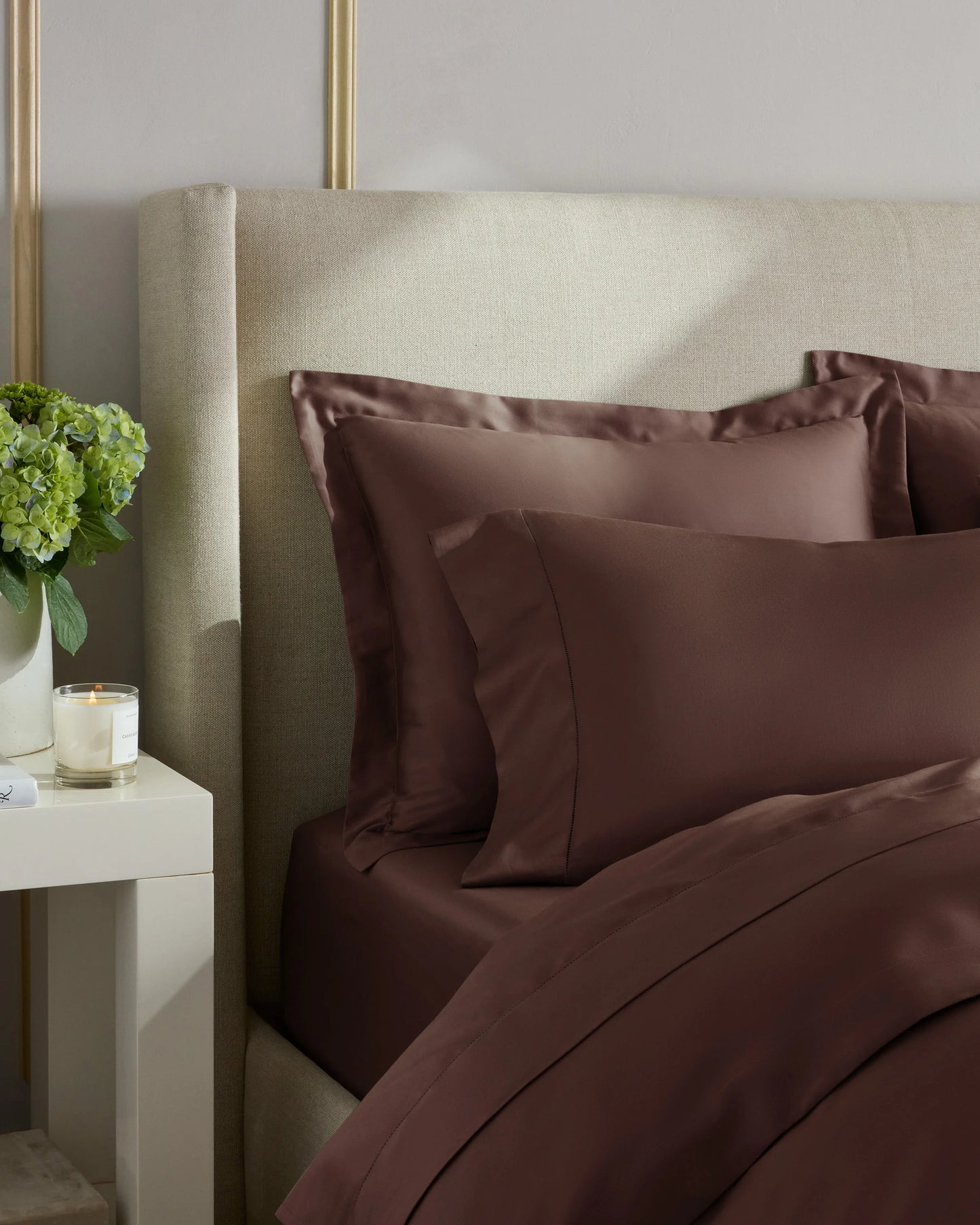 Signature Giza Cotton Sateen Euro Sham - Euro / Mineral