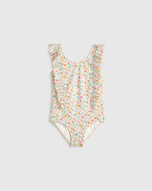 Ruffle One Piece Swimsuit - 6 / Soft Ditsy Floral