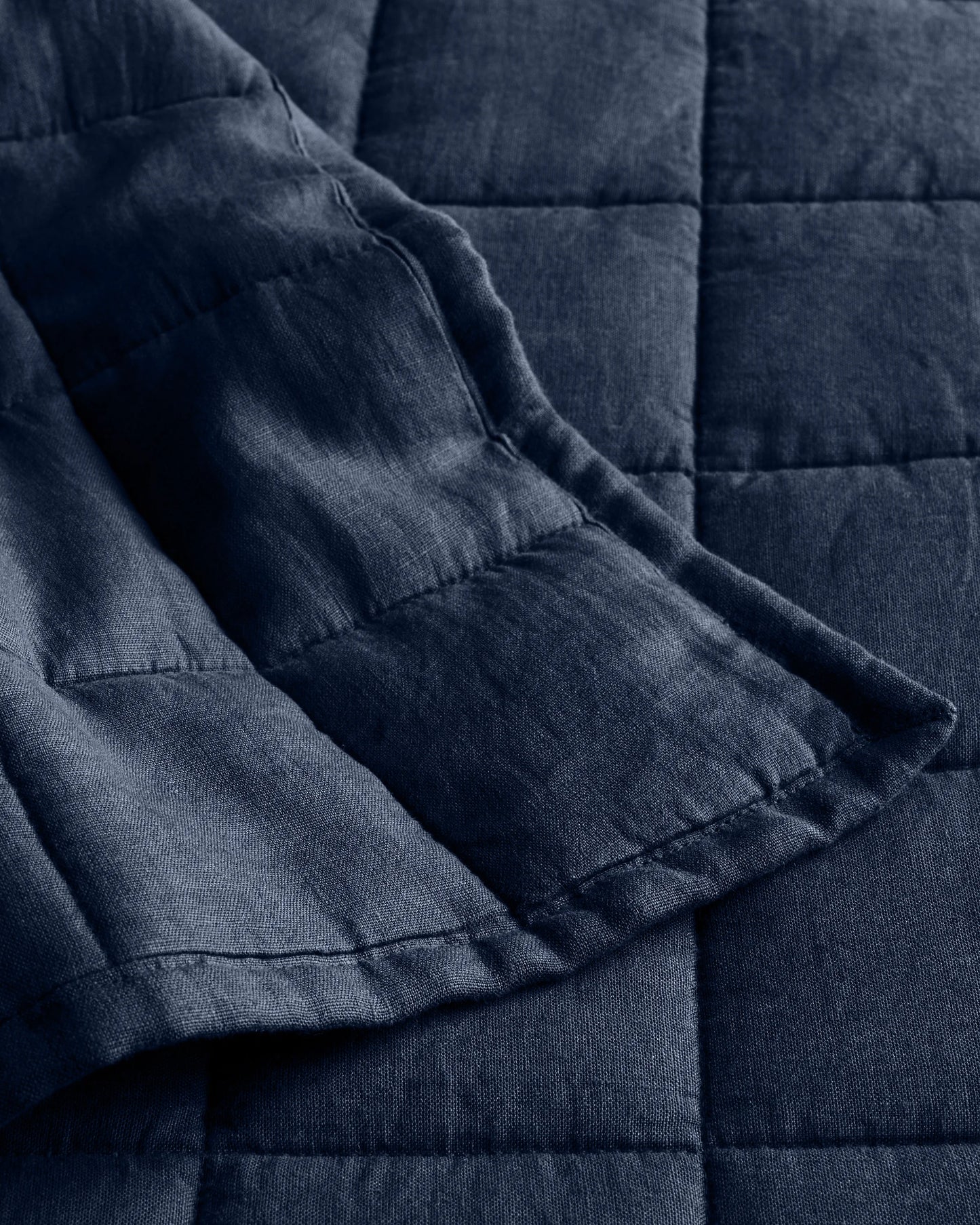European Linen Box Quilt Set - Twin / Dusty Olive