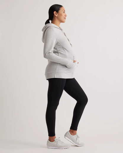 SuperSoft Fleece Maternity & Nursing Hoodie - XS / Off-White