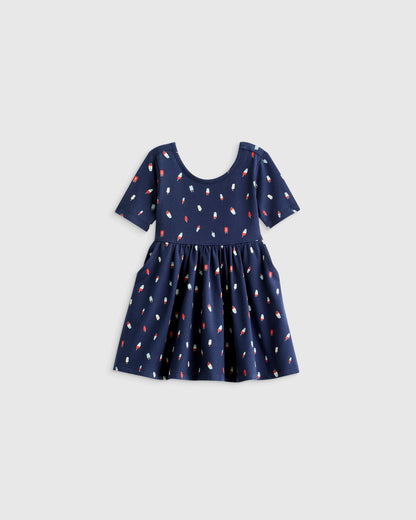 Organic Cotton Skater Dress - 3-6M / Animal Print