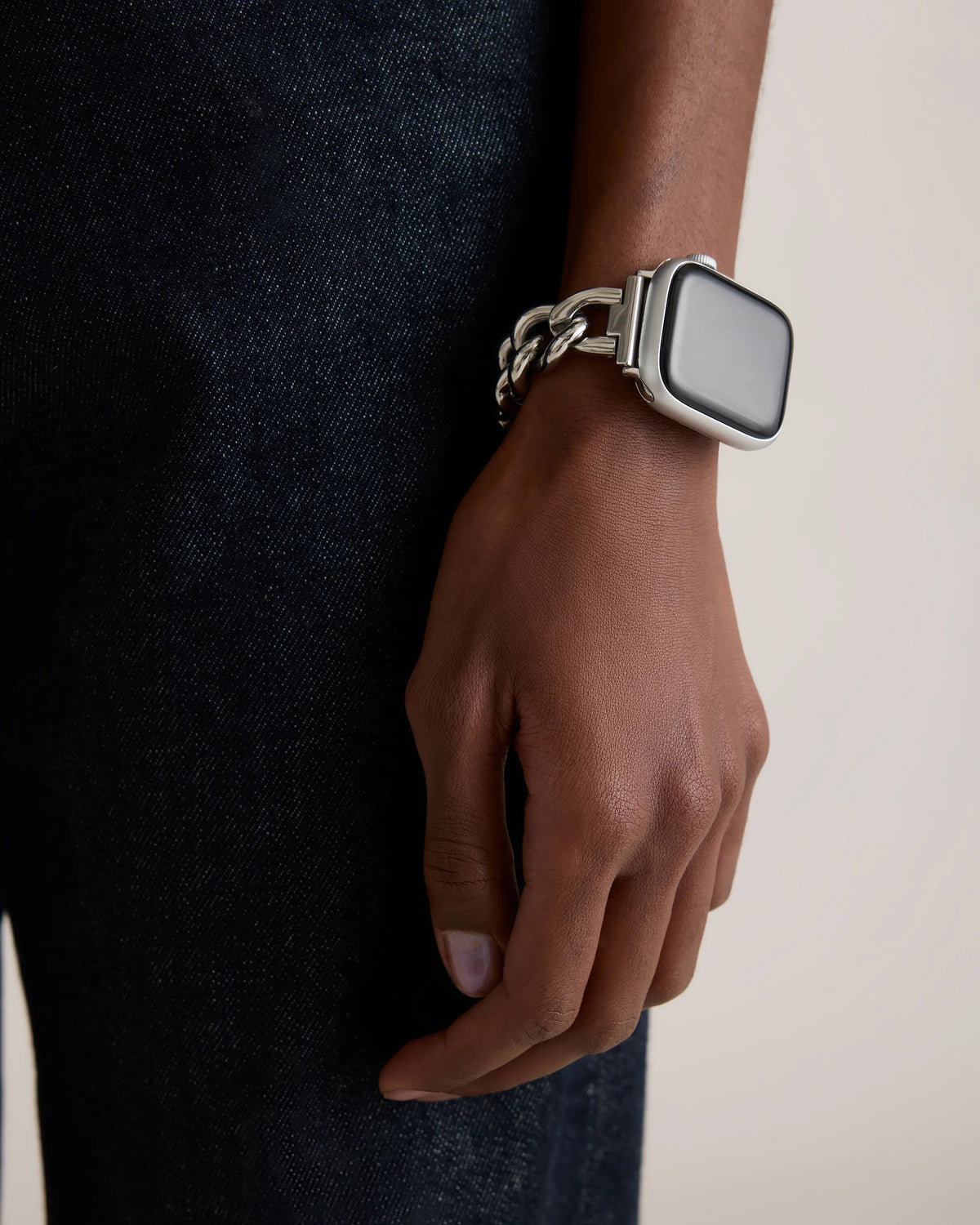 Stainless Steel Bracelet Chain Smartwatch Band - 38mm - 42mm / Gold