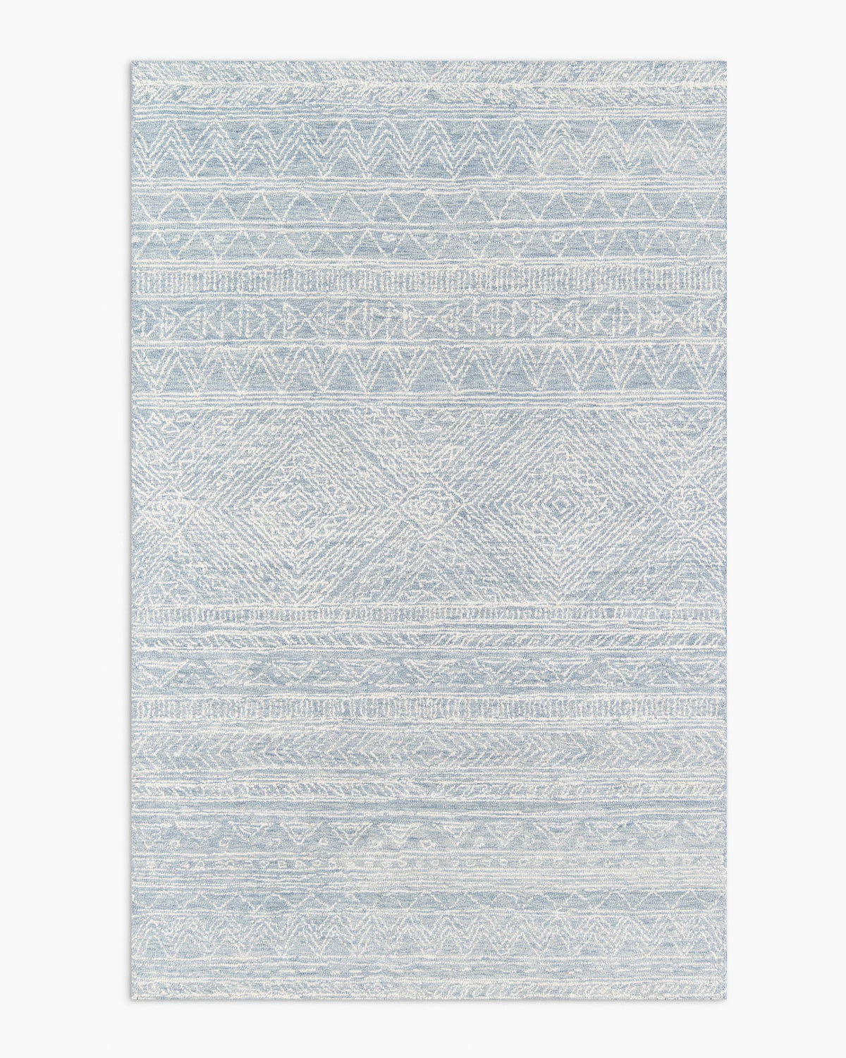 Teagan Hand-Hooked Wool Rug - 2' x 3' / Denim
