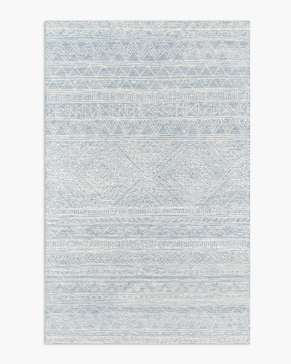 Teagan Hand-Hooked Wool Rug - 2' x 3' / Denim