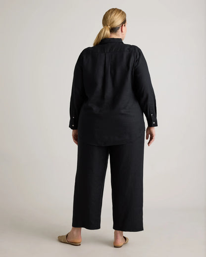 100% European Linen Long Sleeve Shirt - 1X / Flax