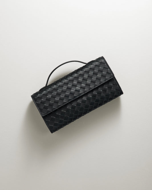 Eloise Handwoven Clutch - One Size / Black
