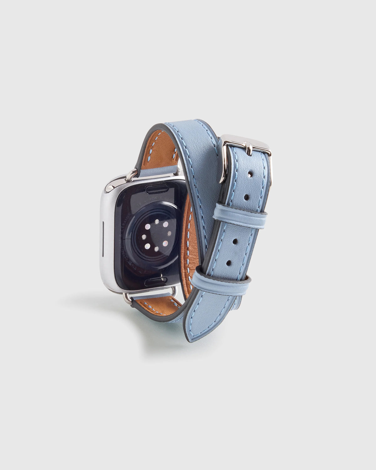 Leather Double Wrap Smartwatch Band - 38mm - 42mm / Dark Green