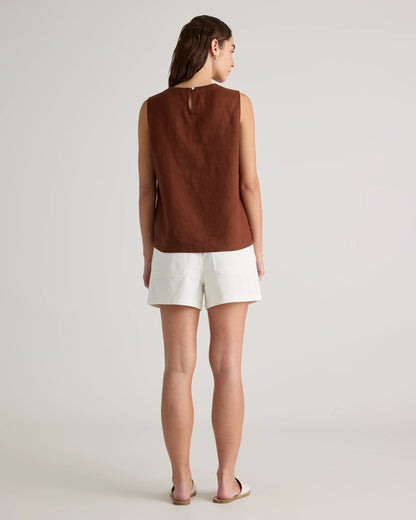 Organic Stretch Cotton Twill Utility Shorts - 0 / Ivory