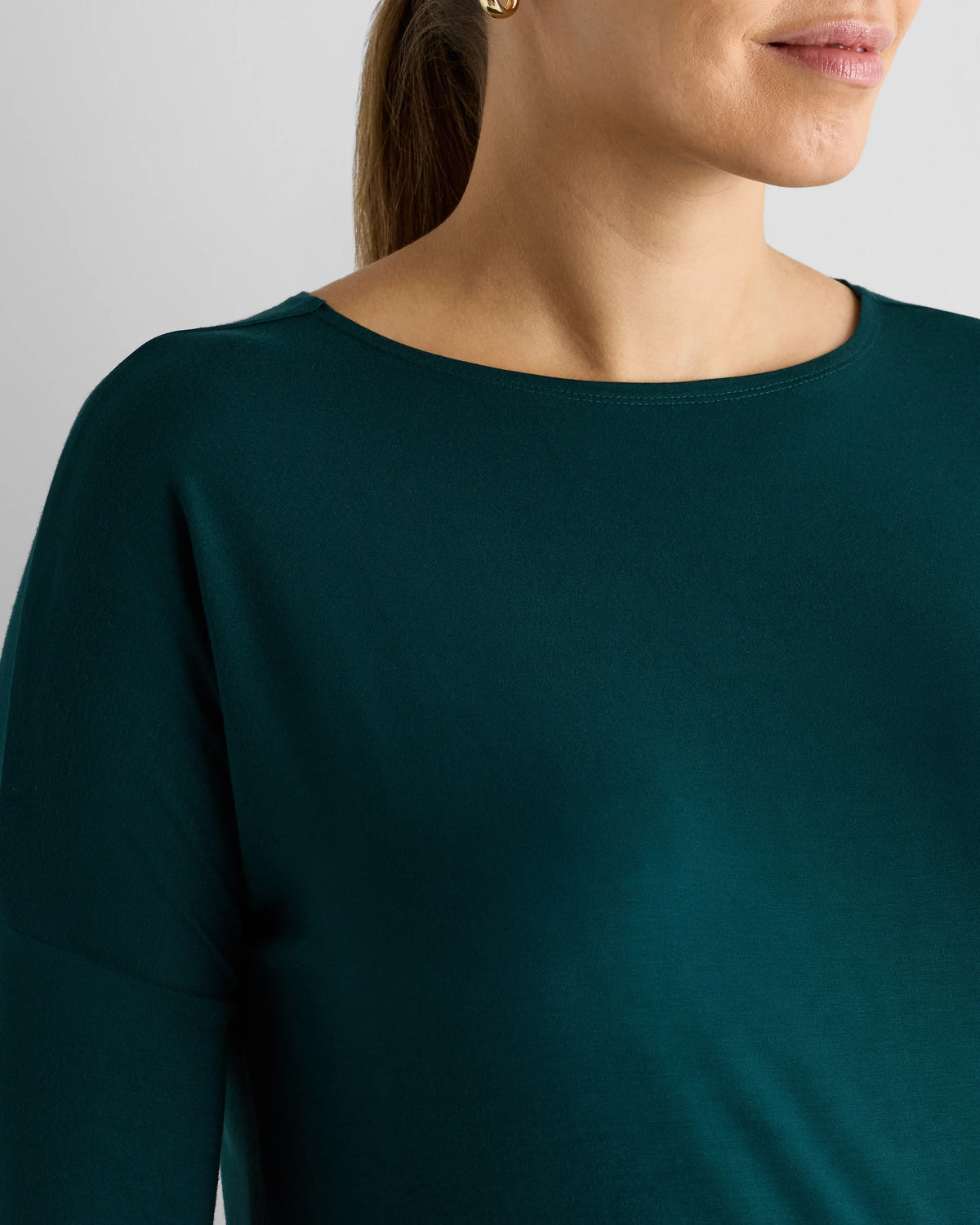 Bamboo Jersey Maternity Long Sleeve Tee (2-pack) - XS / Wine Tasting Red/Nocturnal Green
