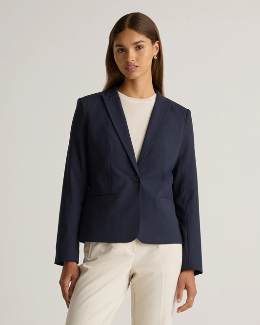 Italian Wool Tailored Blazer - XS / Navy