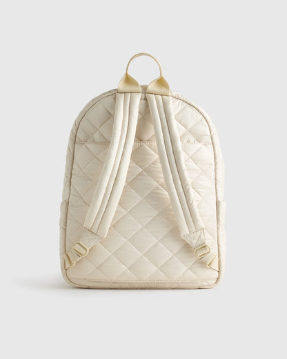 Transit Quilted Commuter Backpack - One Size / Taupe Brown