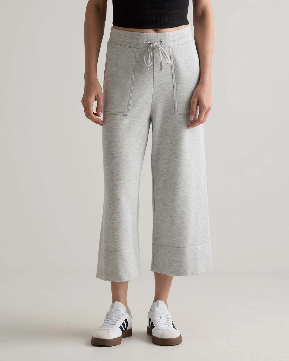 SuperSoft Fleece Cropped Wide Leg Pants - XS / Dried Fig