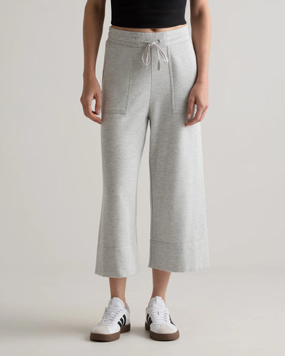 SuperSoft Fleece Cropped Wide Leg Pants - XS / Dried Fig