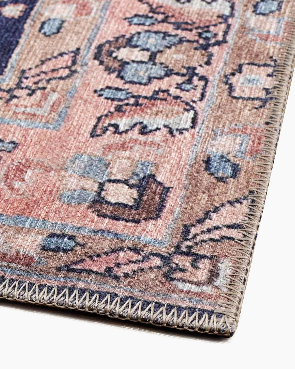Rosalie Washable Rug - 3'9" x 5'6" / Navy