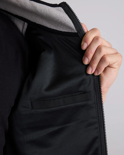 Polar Fleece Full-Zip Vest - S / Gravel