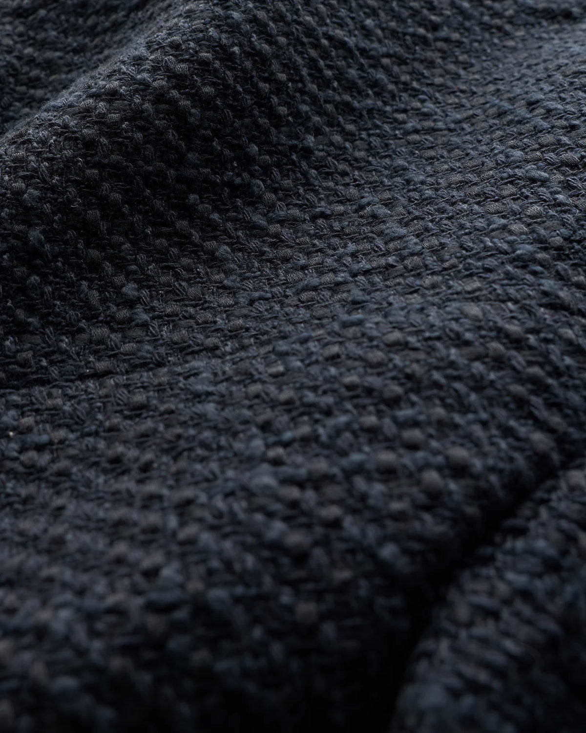 Tweed Collarless Jacket - XS / Deep Navy