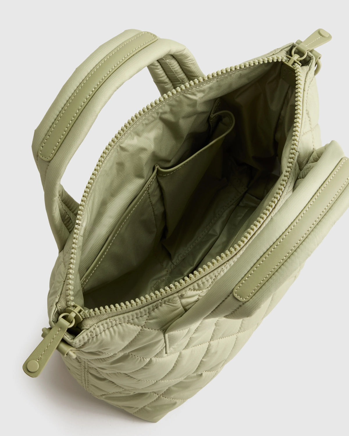 Transit Quilted Small Crossbody Tote - One Size / Taupe Brown