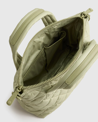 Transit Quilted Small Crossbody Tote - One Size / Taupe Brown