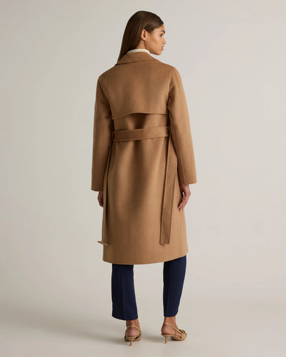 Double-Faced Merino Wool Trench Coat - XS / Caramel