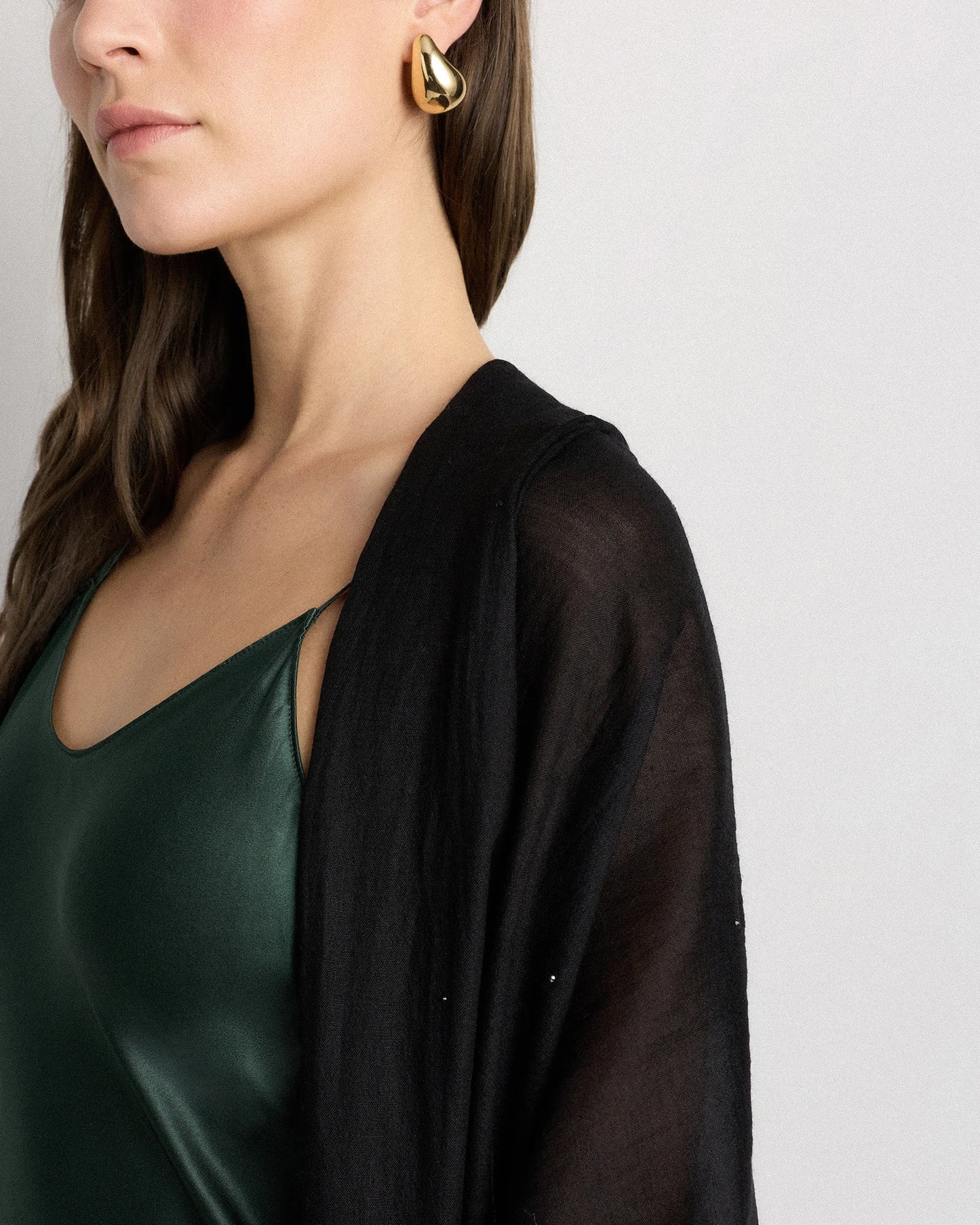 Crystal Embellished Featherweight Cashmere Silk Wrap - One Size / Ivory