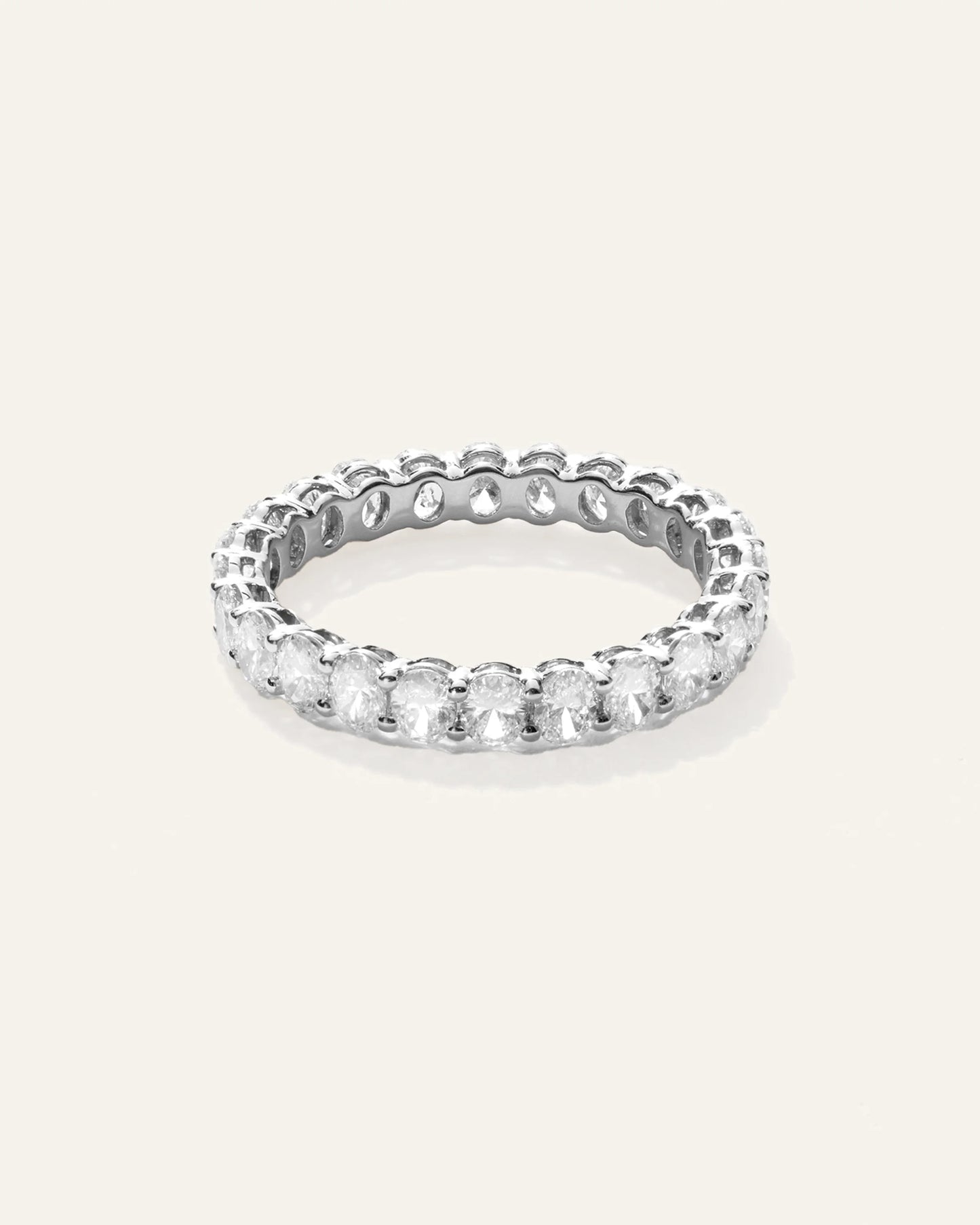 Lab Grown Diamond Oval Eternity Band - 5 / Yellow Gold