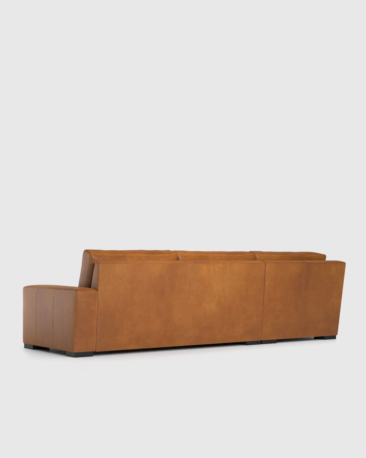 Stillman L Sectional in Leather - 116x116 / Auburn