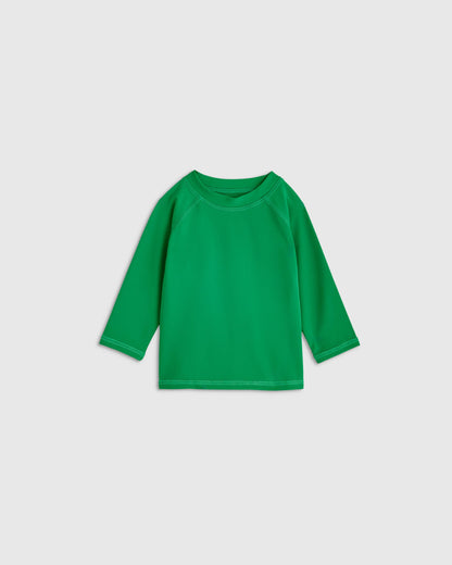 Long Sleeve Raglan Rash Guard - 6-9M / Island Aqua