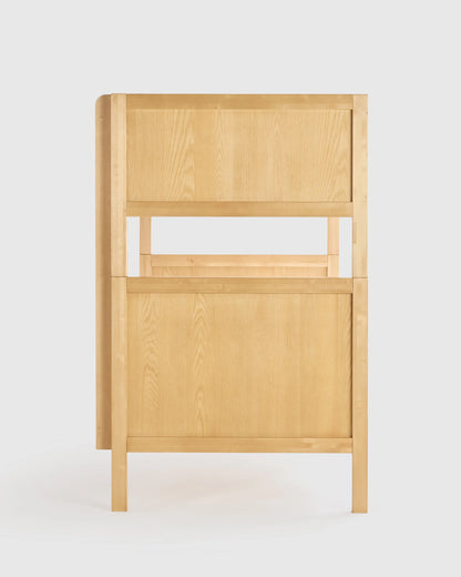 Natural Wood Twin over Twin Convertible Bunk Bed - One Size / Natural Wood
