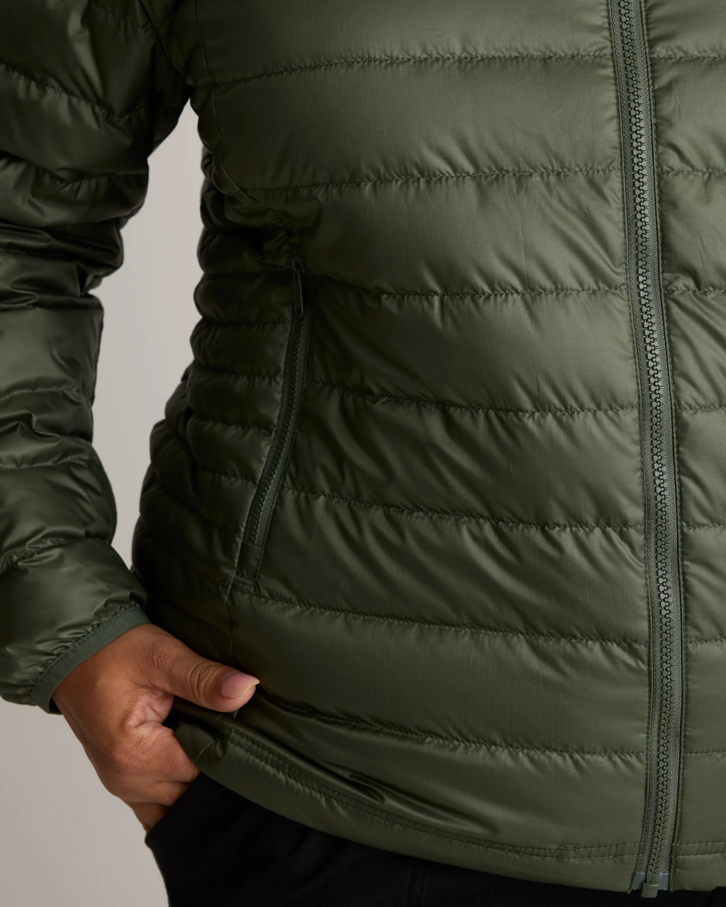 Lightweight Down Packable Puffer Jacket - 1X / Black