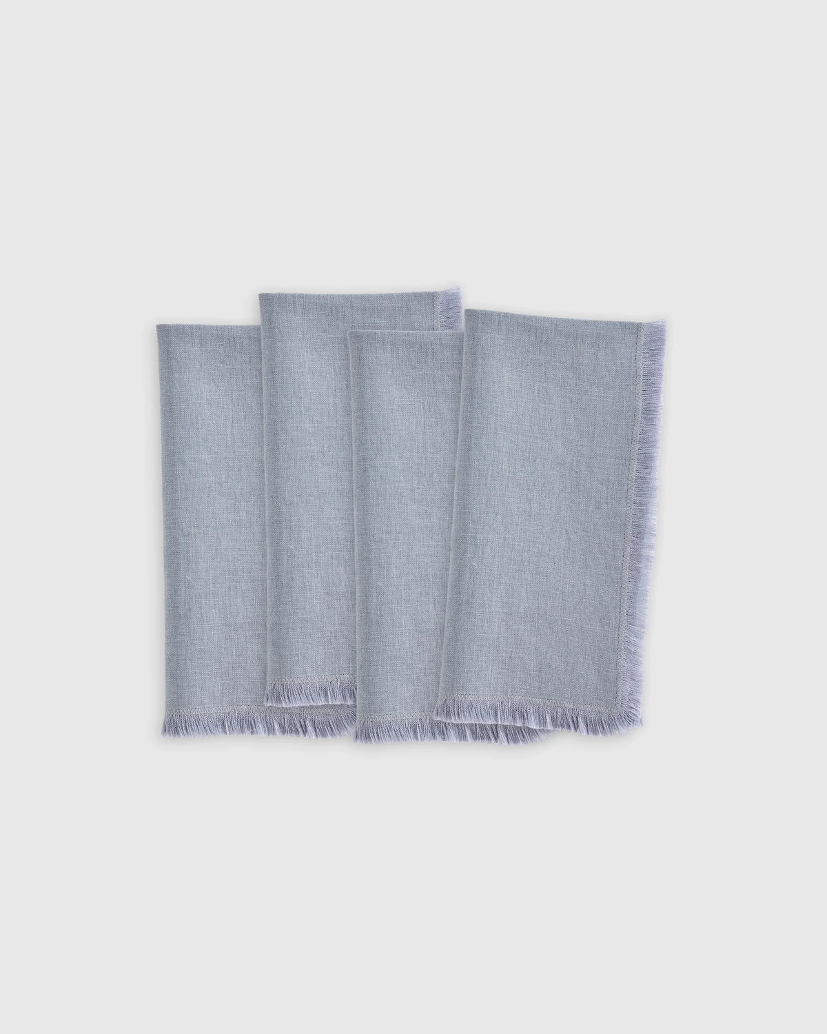European Linen Fringe Napkins (Set of 4) - One Size / Olive