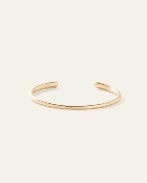 Open Contour Cuff Bracelet - One Size / Gold Vermeil