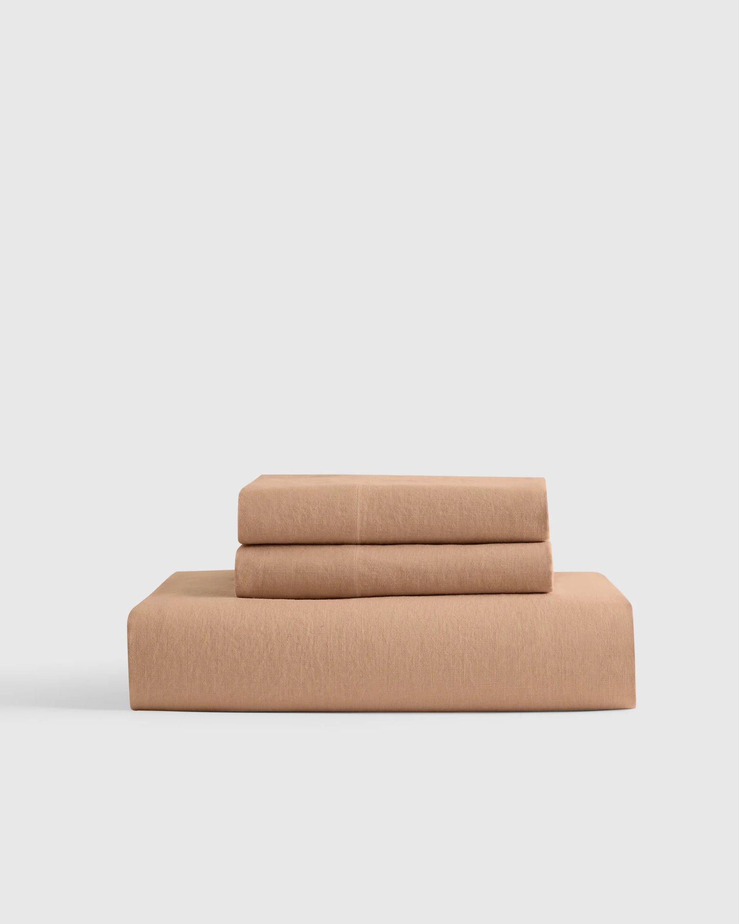 European Linen Fitted Sheet Set - Twin / Peach