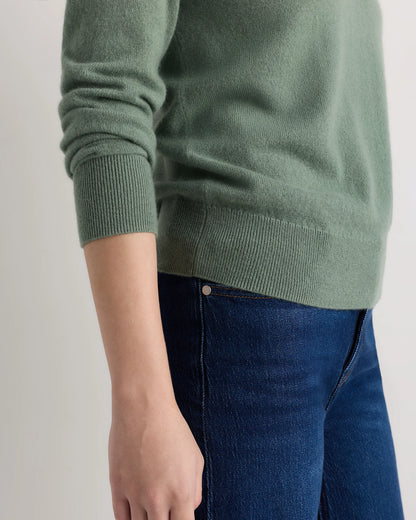 Mongolian Cashmere V-Neck Sweater - XS / Rich Burgundy