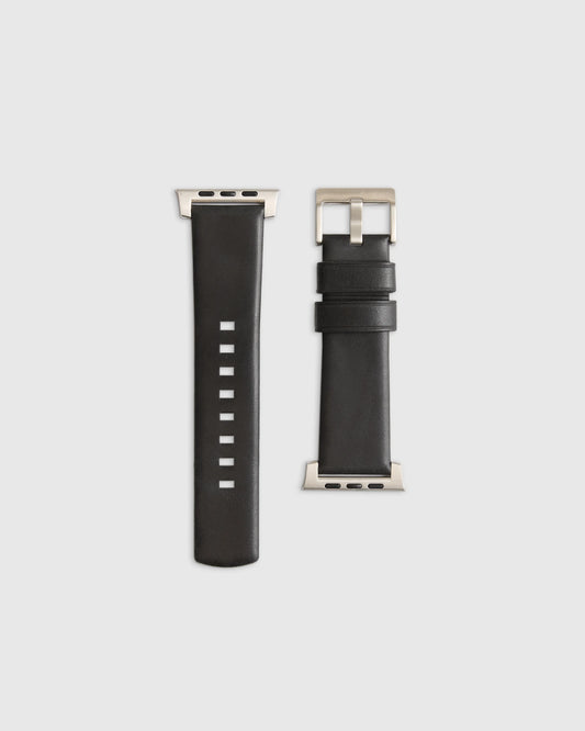 Horween Leather Smartwatch Band - 38mm - 42mm / Black