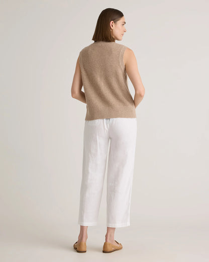 Mongolian Cashmere Fisherman Sweater Vest - XS / Oatmeal