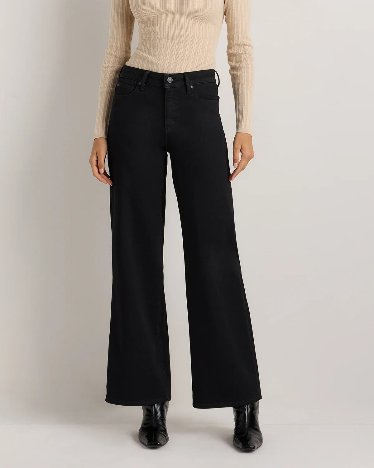 Luna Stretch Wide Leg Jeans - 24 / Frosted Blue