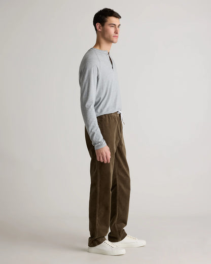 Organic Stretch Corduroy Drawstring Trousers - S / Storm Blue