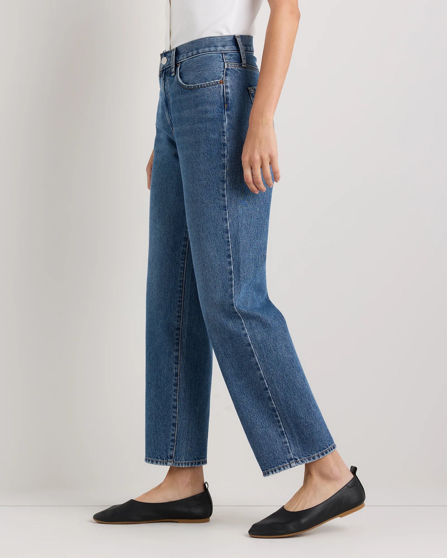 Bella Rigid Straight Jeans - 24 / Powder Blue Raw Hem