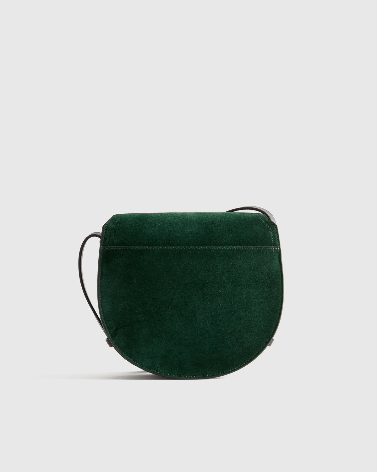 Italian Suede Saddle Bag - One Size / Pebble